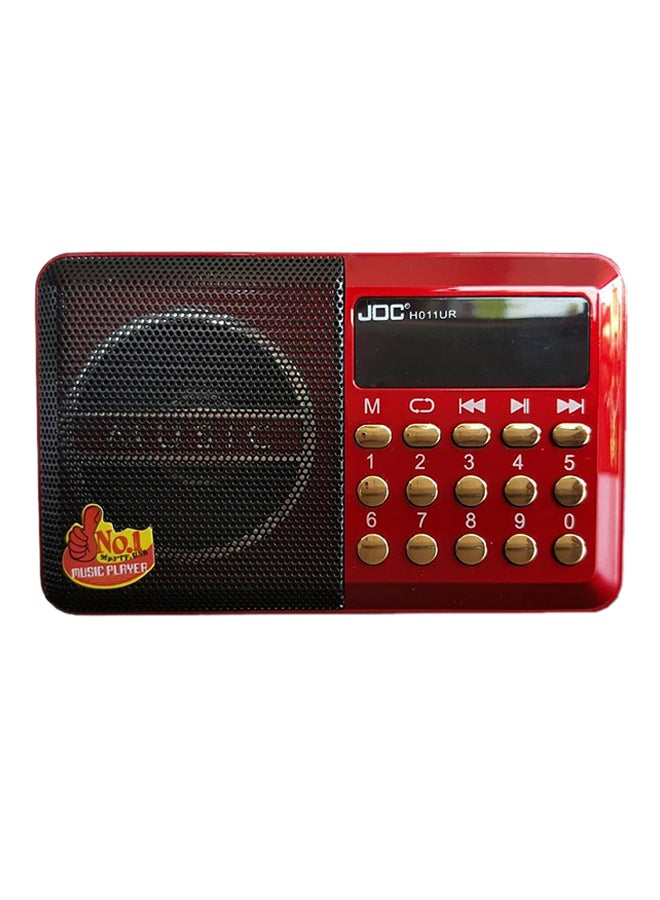 جوك - راديو يعمل بـ USB H011UR أحمر وأسود - Image 1