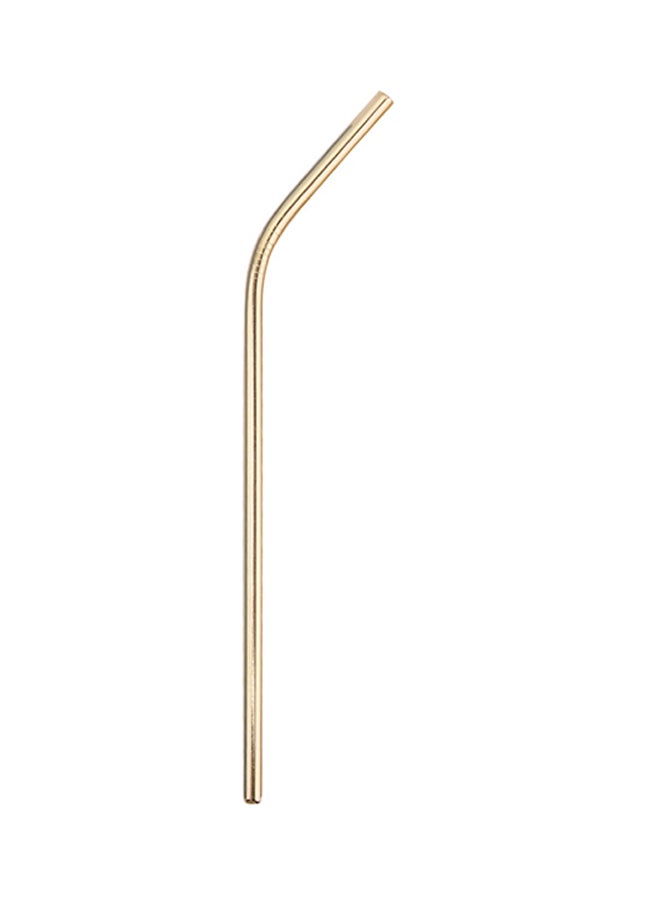 TD HOME 10-Piece Light Drinking Straw Set Light Gold 21.5x0.6centimeter - Image 3