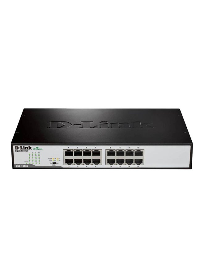 D-Link 16‑Port Gigabit Unmanaged Desktop Switch Black - Image 1