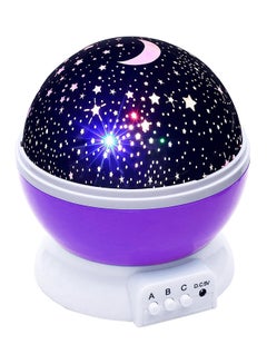 Star Light Rotating Projector Lamp Purple 12x12x13.5cm
