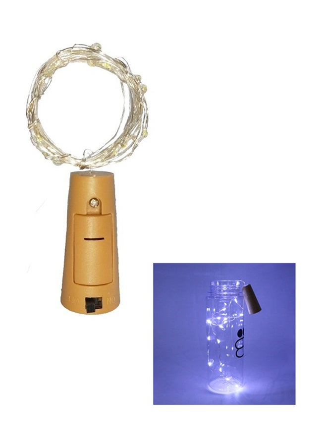 20 LED Cork Shaped Wire Fairy Lights White 6x6x2.2cm  - Image 3
