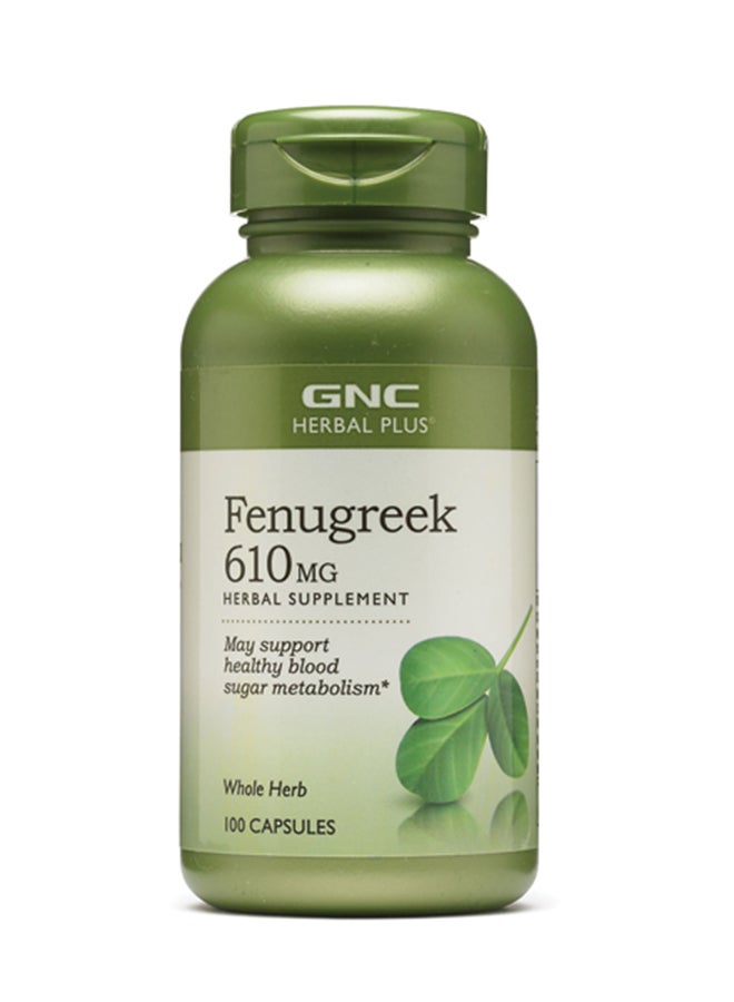 جي إن سي هيربال بلس بنبات الحلبة 610 ملغ - 100 كبسولة