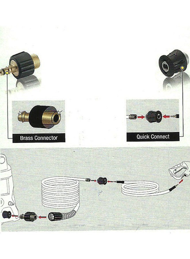 KARCHER Extension Hose Adapter Set Black/Gold/Silver - Image 2