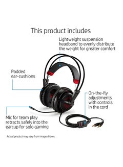 HP Over-Ear 3.5mm Wired Headphone Black  - Image 4