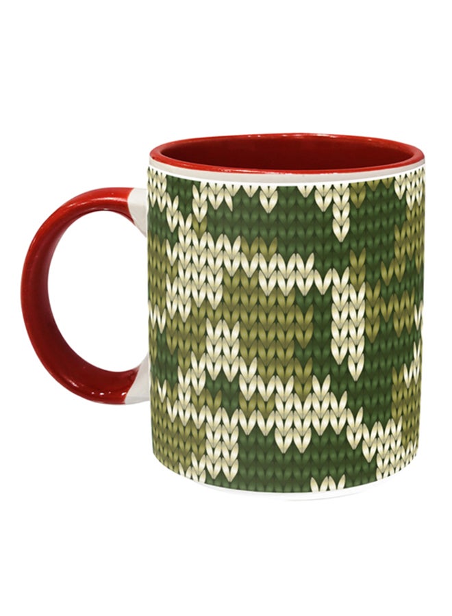 إمبريس مج قهوة بتصميم علم عسكري أحمر/أخضر/أبيض