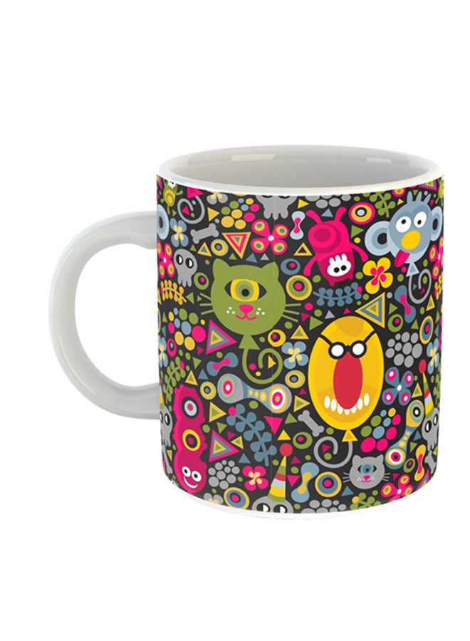 إمبريس مج قهوة مزين بطبعة وَحش لطيف متعدد الألوان