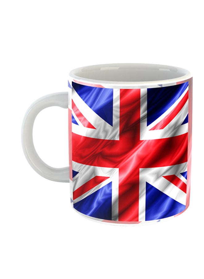 مج قهوة مطبوع عليه علم إنجلترا أبيض/أحمر/أزرق