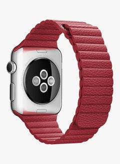 Smart Band Leather Replacement Band For Apple Watch Series 3/2/1 Red  - Image 2