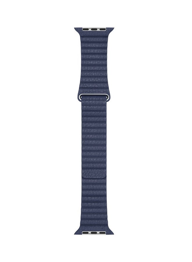 Smart Band - Leather Replacement Band For Apple Watch 38mm Blue - Image 1