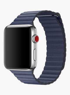 Smart Band Leather Replacement Band For Apple Watch 38mm Blue  - Image 2