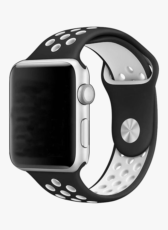 Smart Band Replacement Band For Apple Watch Series 3/2/1 Black/White - Image 2