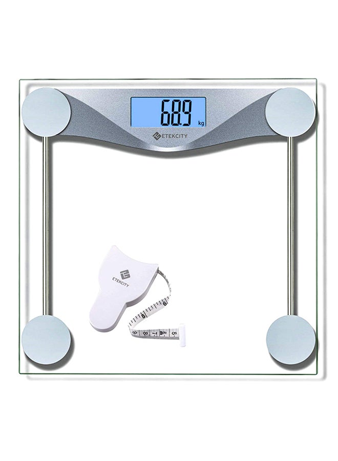 Digital Body Weighing Bathroom Scale Clear 20×10×5cm  - Image 1