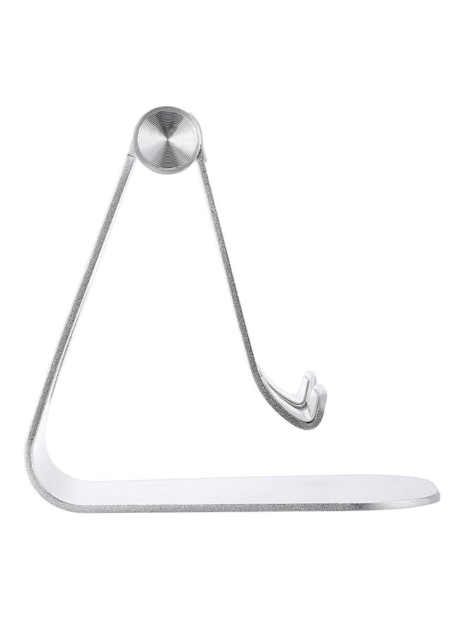 حامل متنقل بمسند قوسي لأجهزة الآيباد والكمبيوتر المحمول والهواتف الذكية فضي - Image 2