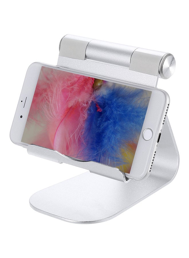 حامل متنقل بمسند قوسي لأجهزة الآيباد والكمبيوتر المحمول والهواتف الذكية فضي - Image 3