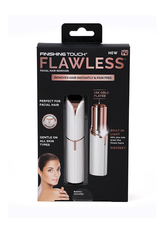 Generic Flawless Facial Hair Remover Device White / Gold  - Image 3