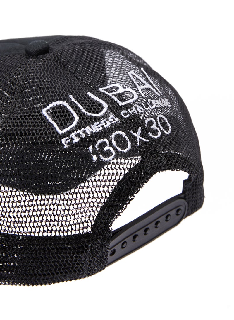 Graphic Printed Snapback Closure Cap Black/Blue