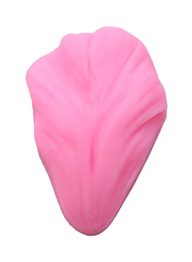 فيس مايل قوالب شوكولاتة فوندان من السيليكون بنمط ورقة شجر لتزيين الكيك سهلة الاستخدام وردي 7x6x3سم - Image 1