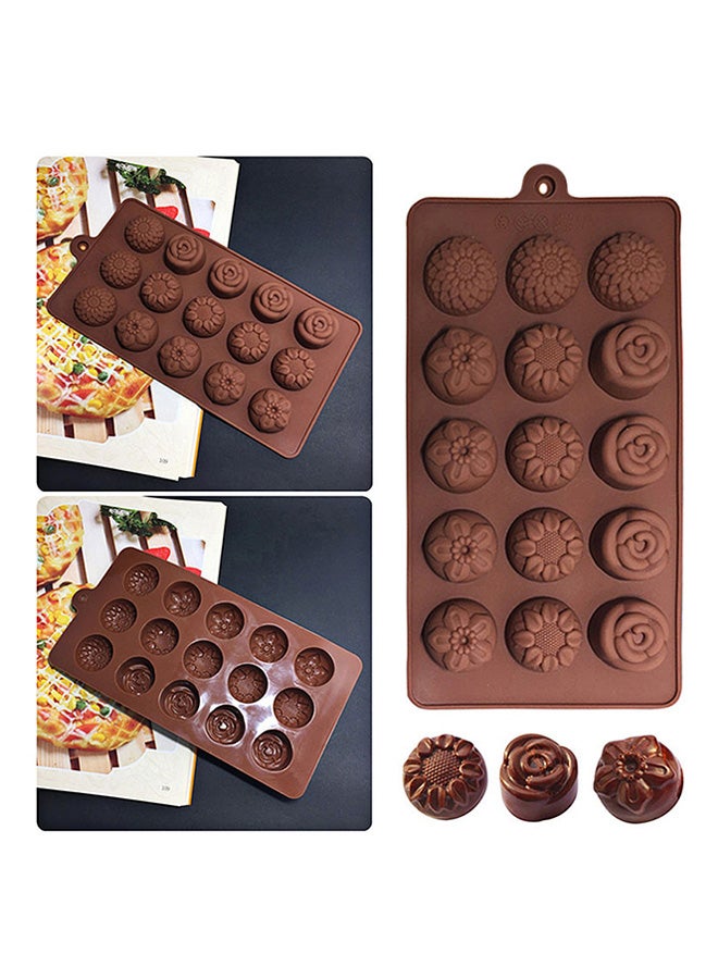 Silicone Cake Mould Brown 21x10.5x4cm - Image 3