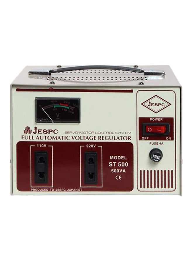 Jespc Full Automatic Voltage Regulator White/Maroon 17x19x13cm 
