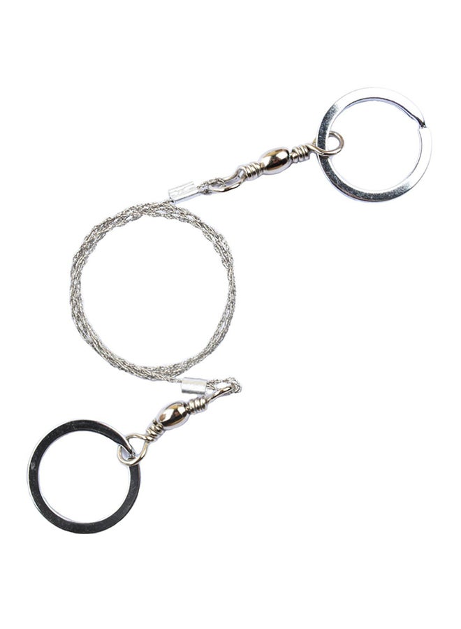 MYLIFEUNIT - 3-Piece Hand Pocket Chain Wire Saws Silver/Black - Image 1