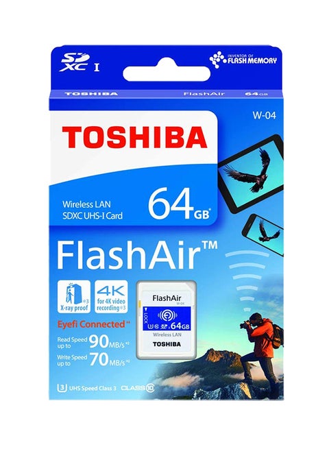 FlashAir Wireless LAN SDHC UHS-I Card White/Blue