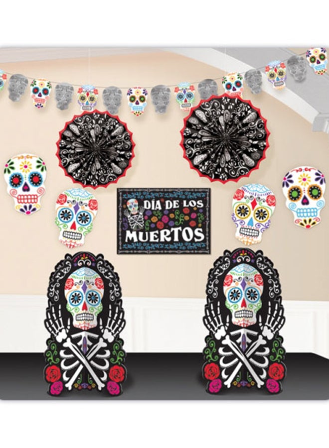 Amscan 10-Piece Day Of The Dead Room Decorating Kit
