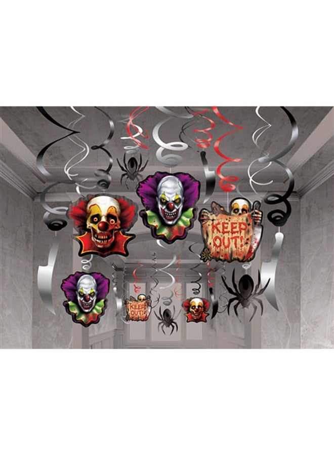 أمسكان طقم زينة لولبية مخيف للكرنفال من 30 قطعة