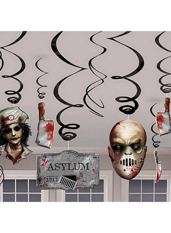 Amscan 12-Piece Sinister Surgery Swirls Decoration Set