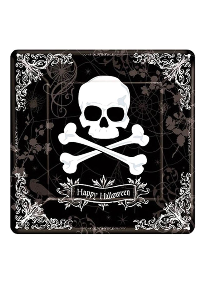 Amscan 18-Piece Midnight Dreary Square Plate Set 10.25inch