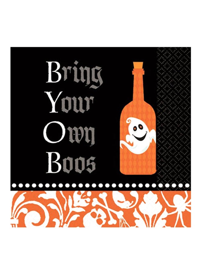 أمسكان طقم مناديل للمشروبات من 36 قطعة مطبوع عليه عبارة "Bring Your Own Boos"