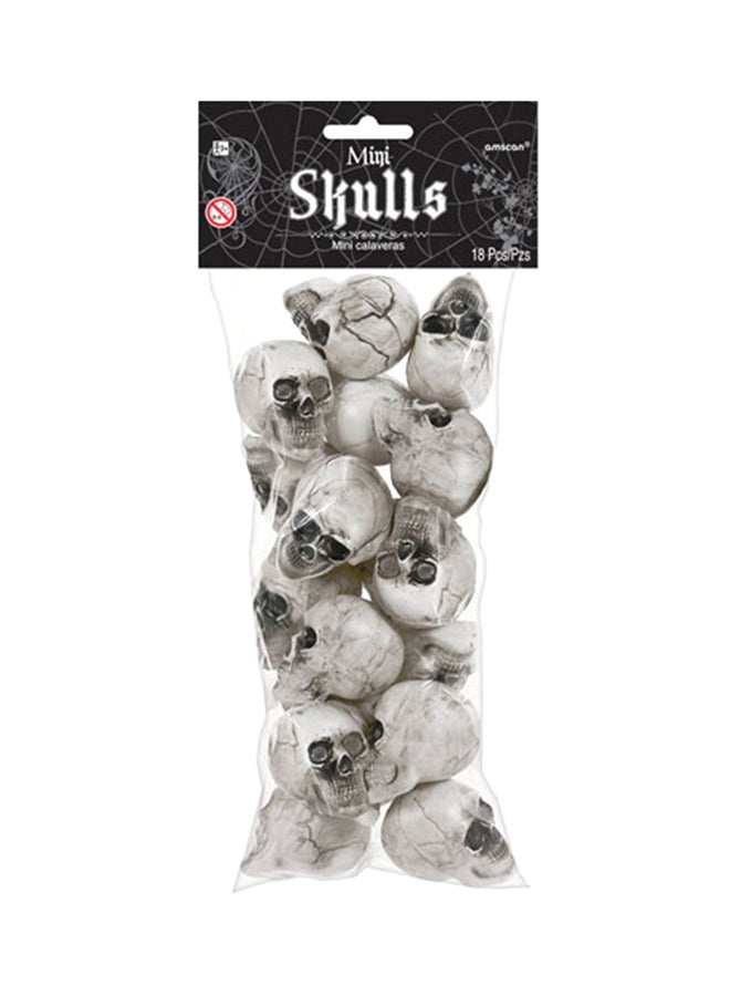 أمسكان طقم جماجم بلاستيكية صغير ولطيف مكون من 18 قطعة