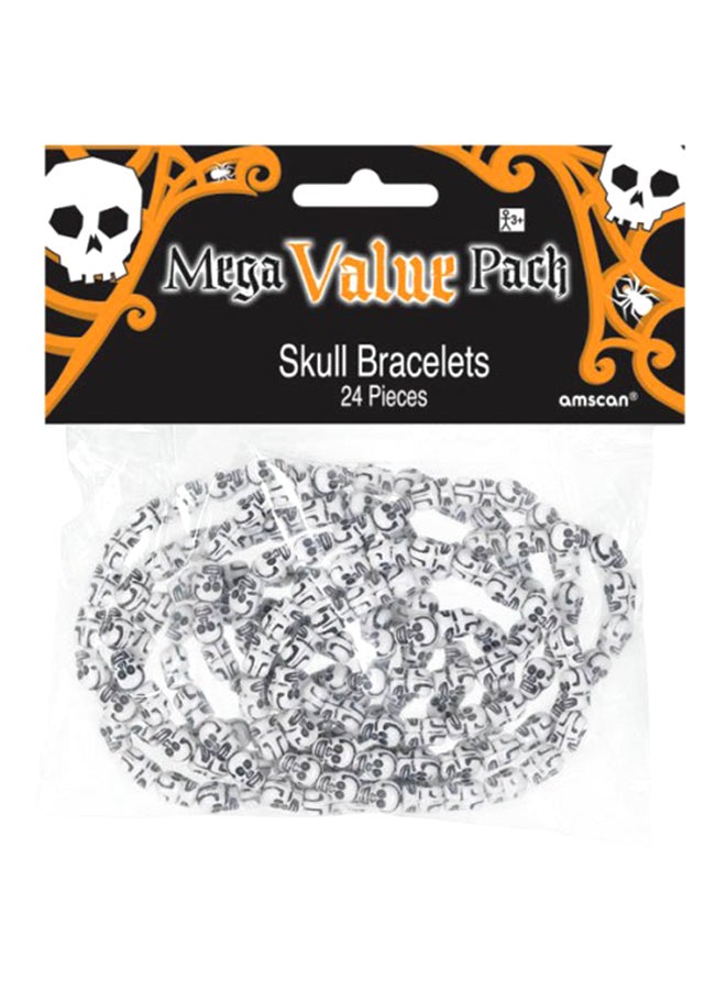 Amscan 24-Piece Halloween Skull Bead Bracelet Favors - Image 1