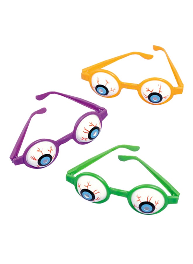 Amscan 6-Pairs Halloween Eyeball Glasses Set Assorted - Image 1