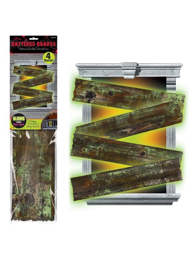 Amscan 4-Piece Battered Boards Decoration Set