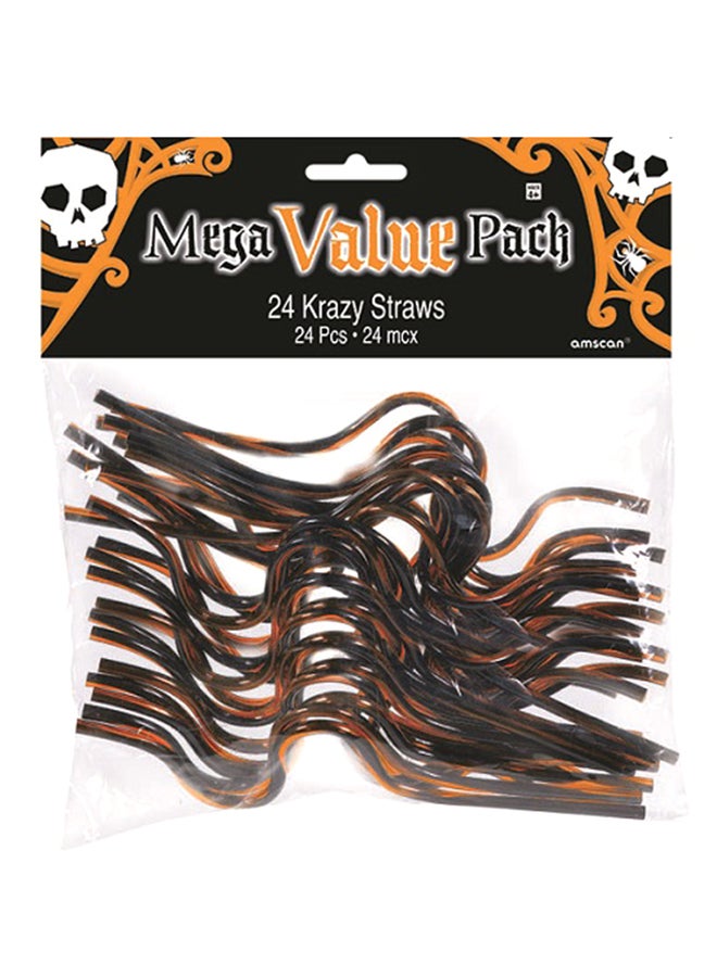 Amscan 24-Piece Halloween Krazy Straw Set
