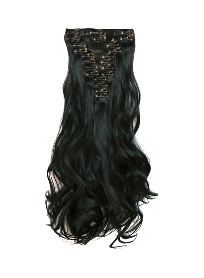 Generic - 12 Piece Long Wavy Hair Extension Black 60centimeter - Image 1