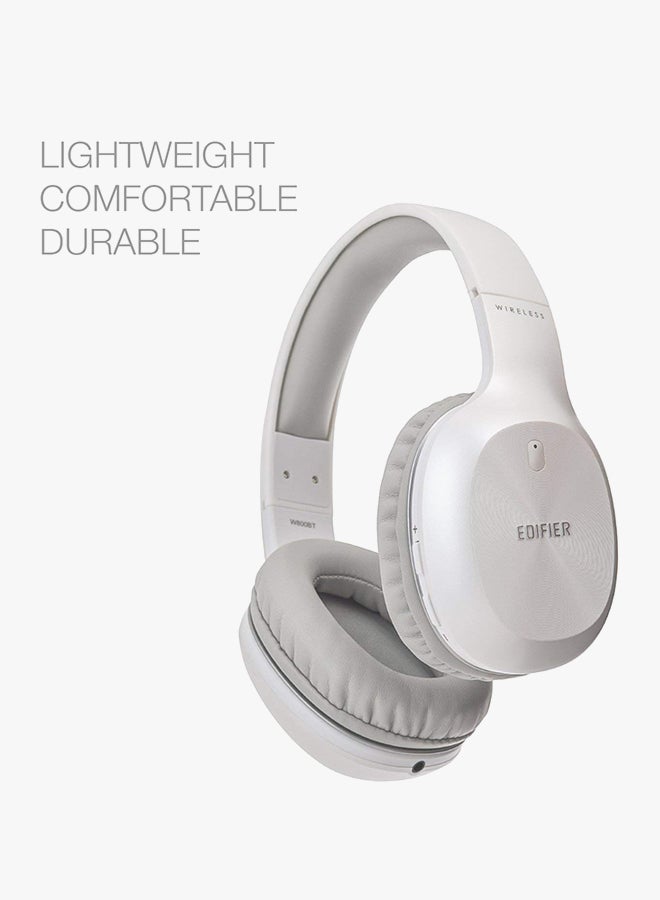 اديفير سماعة رأس بلوتوث طراز W800BT - لاسلكية بتصميمٍ يغطي الأذن، تشغيل يصل إلى 75 ساعة، خفيفة الوزن أبيض - Image 2