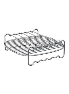Double Layer Rack With Skewers Silver