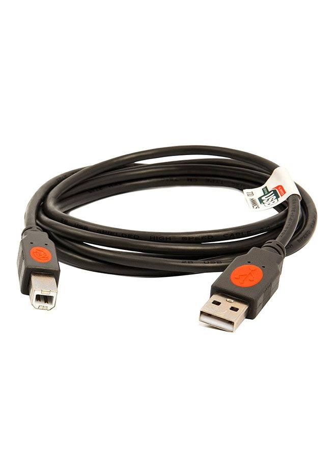 2B USB 2.0 A-Male To B-Male Printing Cable Grey  - Image 1