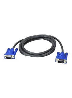 E-Train Dual Ring Shielded VGA Cord Black/Blue 