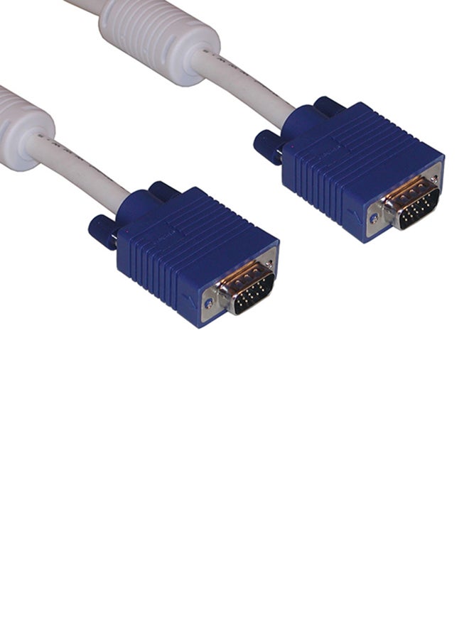 2بي كابل VGA أبيض/أزرق