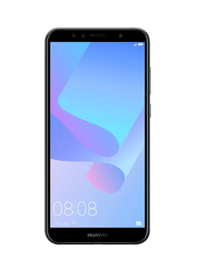 هواوي - هاتف Y6 (2018) بشريحتين لون أسود سعة 16 جيجابايت رامات 2 جيجابايت يدعم خدمة 4G LTE - Image 1