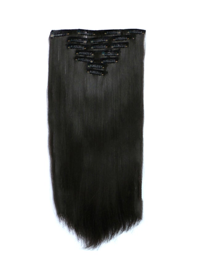 Generic 7 Pieces Straight Hair Extension Black 55cm