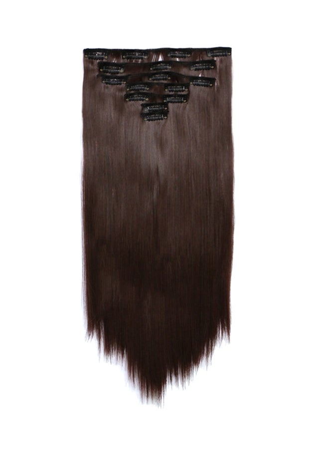 Generic - 7 Pieces Straight Hair Extension Black 55cm - Image 1