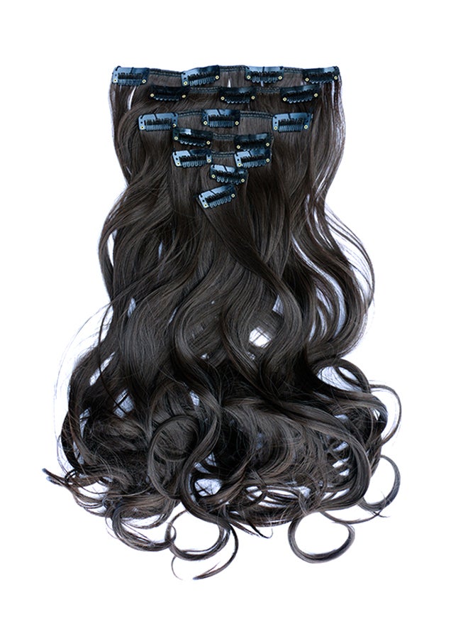 Generic 7 Piece Curly Hair Extension Black 50cm