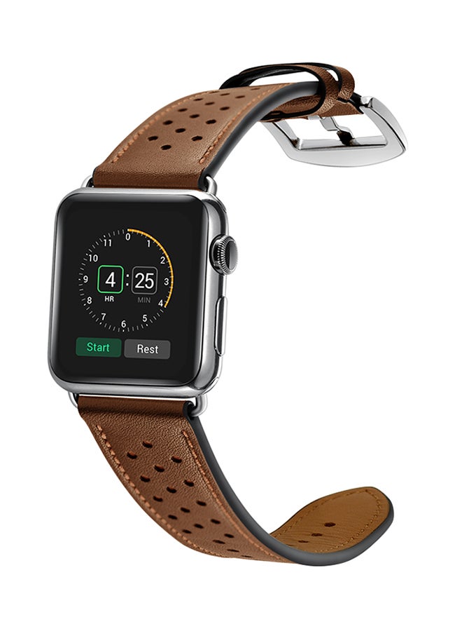 Generic - Replacement Band For Apple iWatch Series 1/2/3 42mm Brown/Black - Image 1