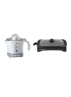 Flat Contact Grill 2200W LGM70-B5 With Citrus Juicer 30W 500 ml 2200 W CJ650-B5 Black/White