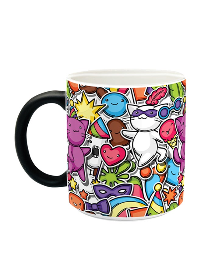 إمبريس كوب قهوة بطبعة حفلة كرنفال أسود/أحمر/أبيض