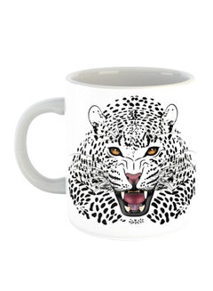 Impress Cheetah Face Printed Coffee Mug White/Black 