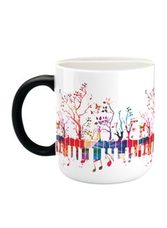 Impress Piano Design Printed Coffee Mug Black/White/Red 